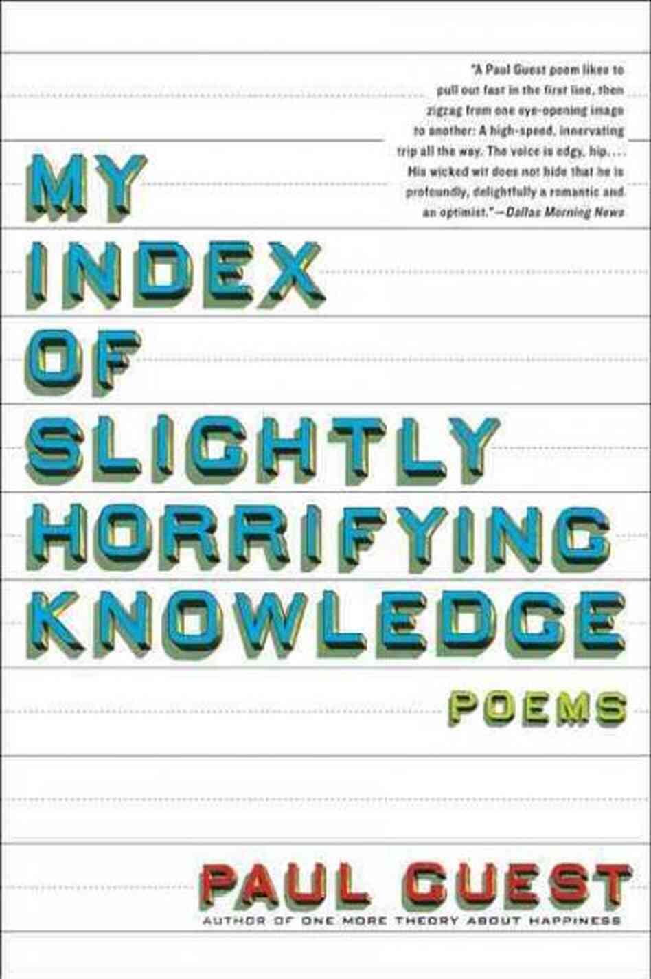 My Index of Slightly Horrifying Knowledge