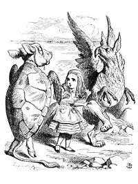 An illustration by John Tenniel from the book Alice in Wonderland by Lewis Carroll.