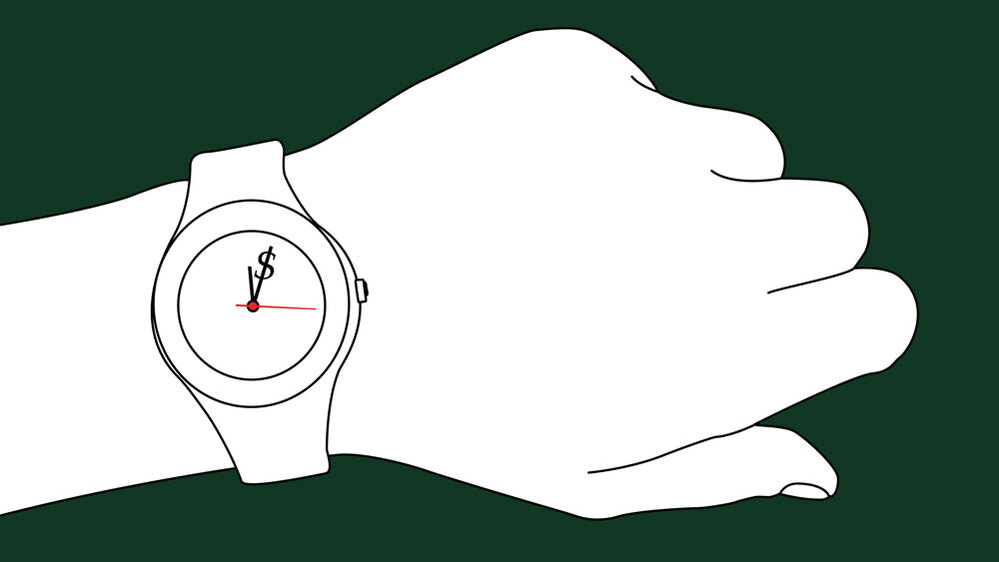 Cartoon wristwatch.