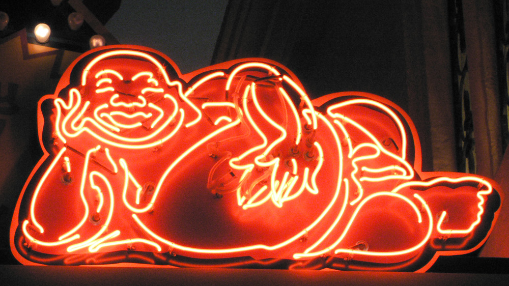 A neon Buddha in Las Vegas. Credit: Marc_Smith via Flickr.