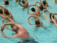 water aerobics class