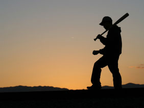 baseball player silhouette
