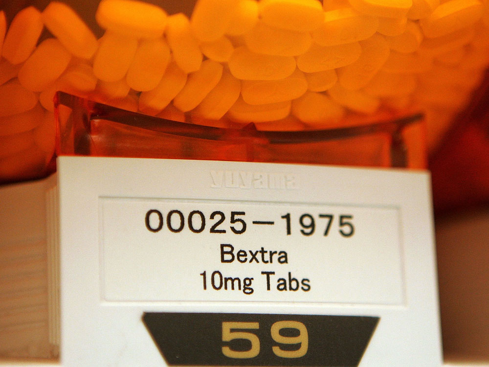 bextra tablets being counted