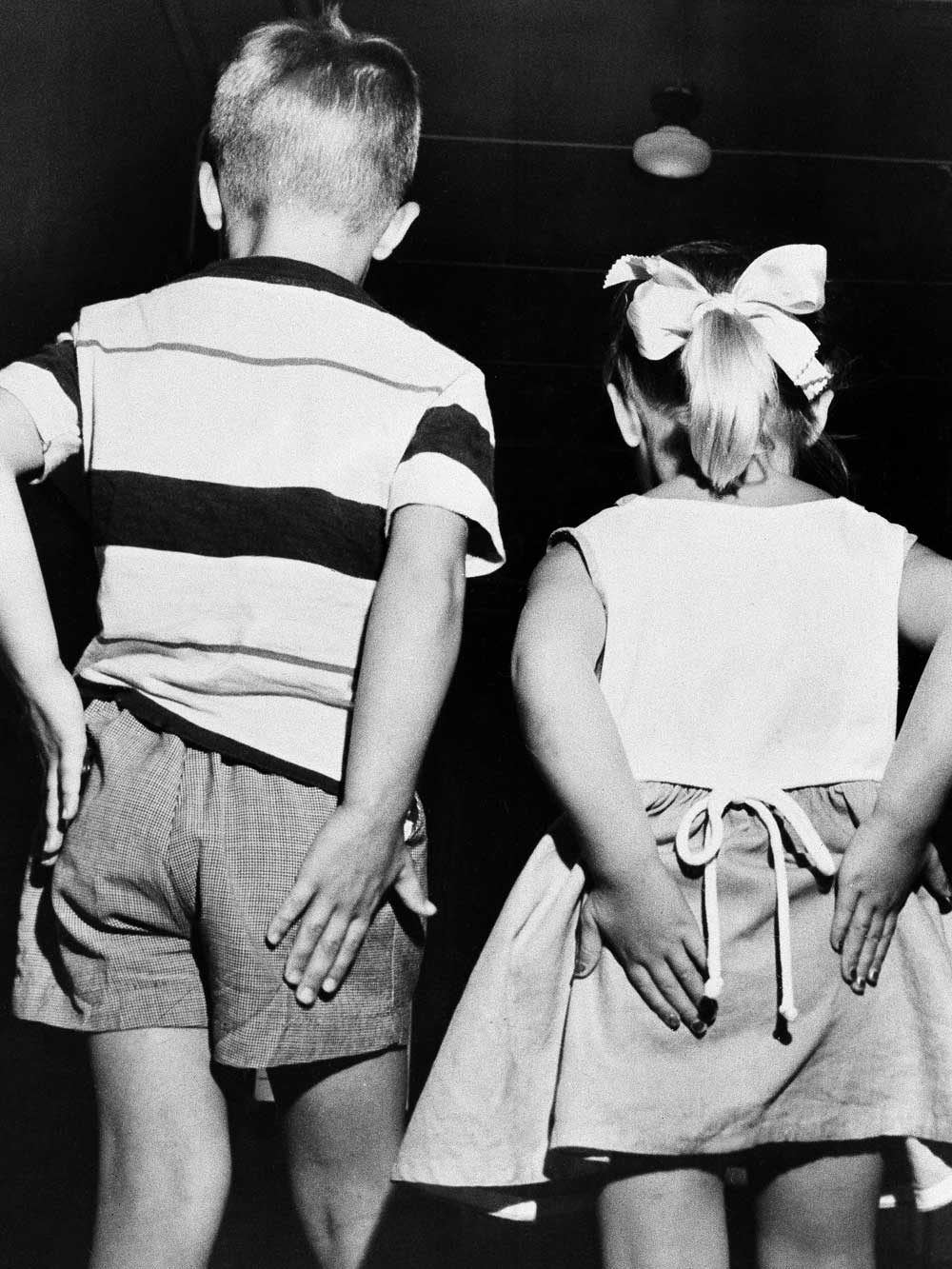 kids in the 1950s who got polio shots in the buns