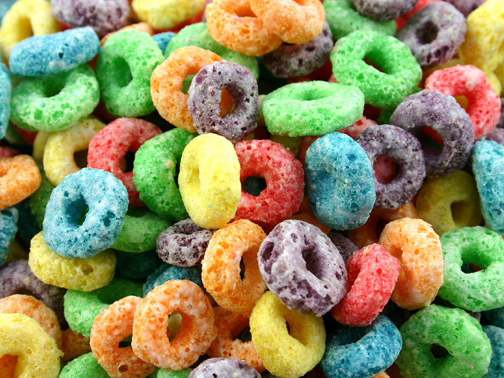  Fruity cereal.