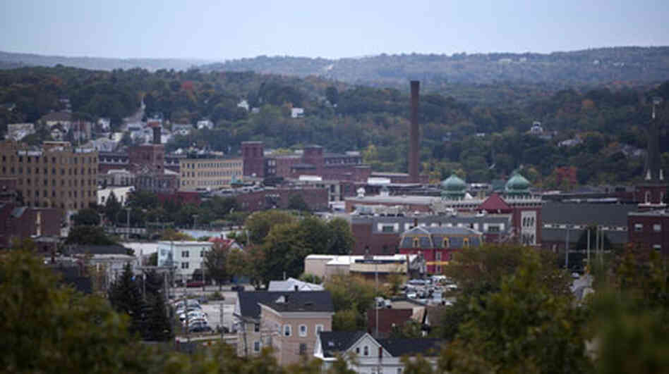 A view of downtown Lewiston, Maine. A view of downtown Lewiston, Maine.