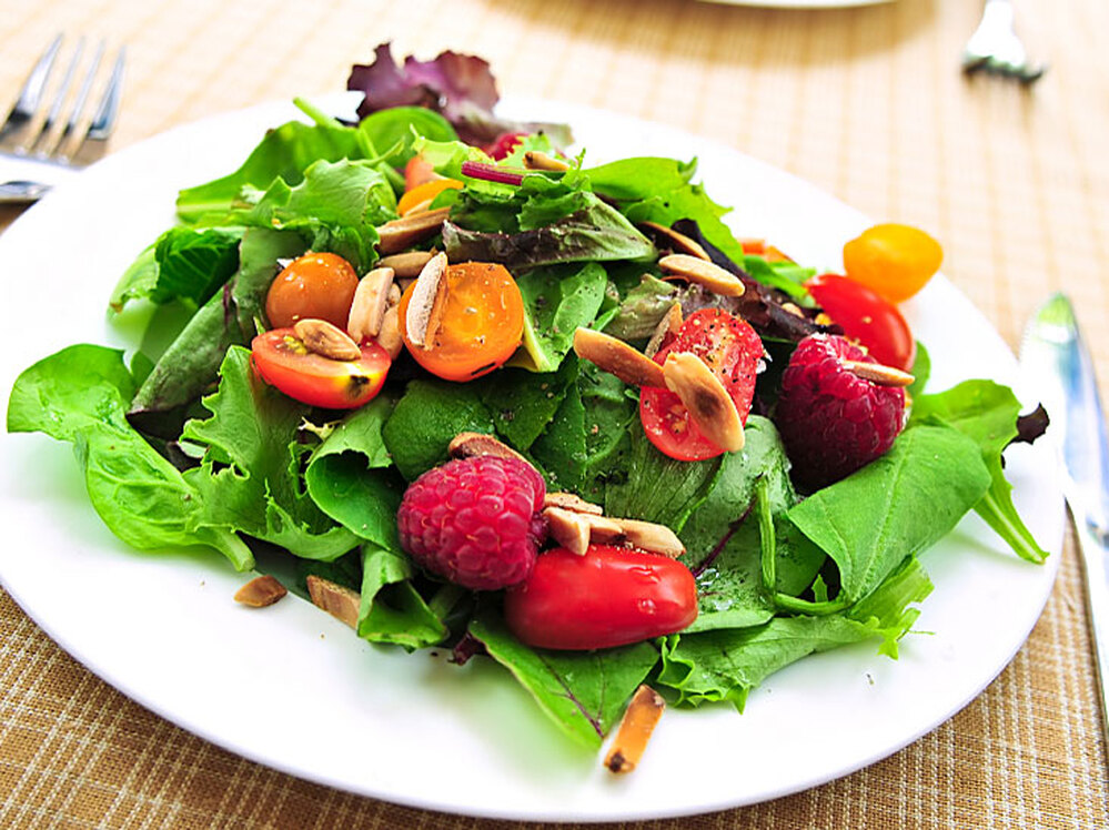 Leafy green salad.