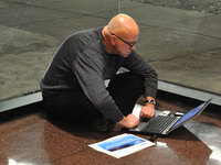 Eye on FDA's Mark Senak outside FDA meeting on social media.