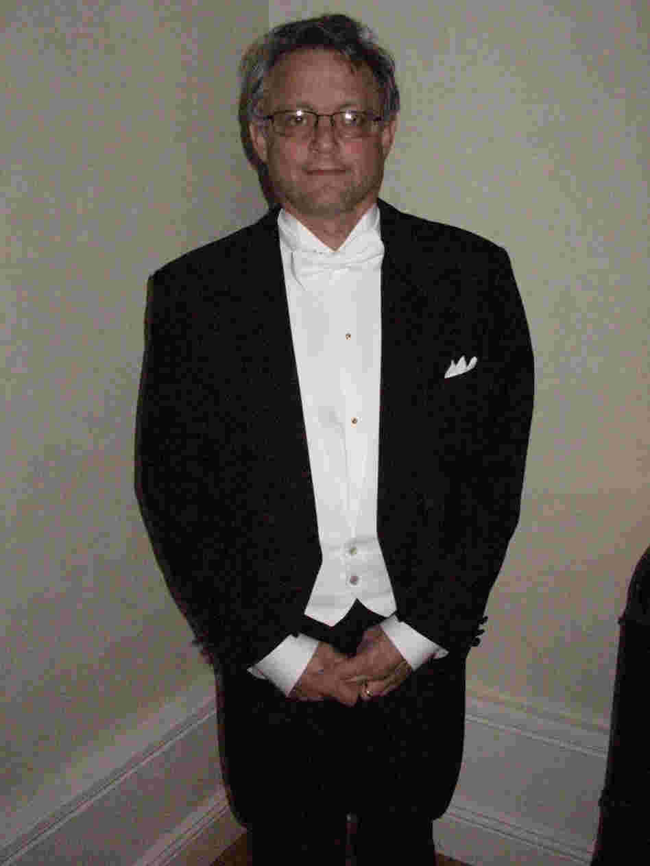 NPR Science Reporter Joe Palca wearing tails. NPR Science Reporter Joe Palca wearing tails.