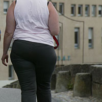 A round rear is healthier than a fat gut.