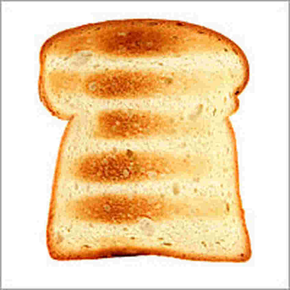A slice of white toast A slice of white toast