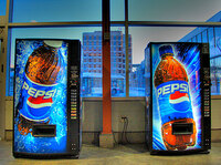 Pepsi vending machines.