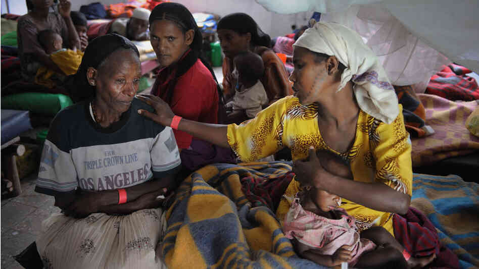 Aminat Makebo mourns the death of her granddaughter in Ethiopia. Aminat Makebo mourns the death of her granddaughter in Ethiopia.