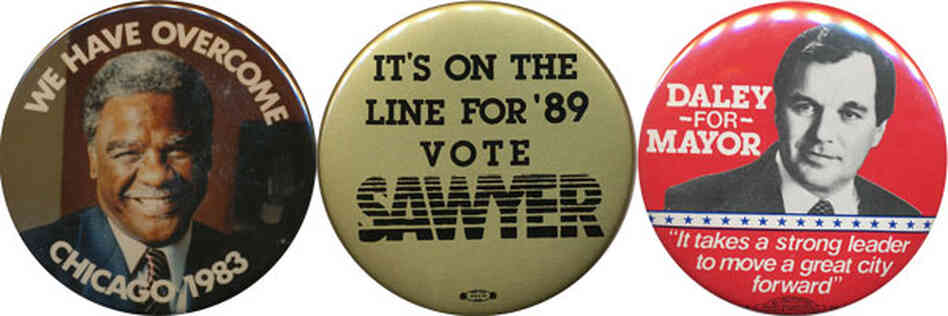 Washington, Sawyer, Daley buttons Washington, Sawyer, Daley buttons