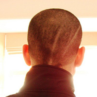 Home haircut.