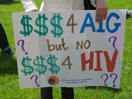 Protesting budget cuts in California.