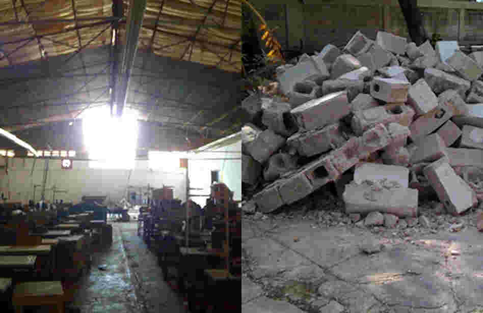 Hatian factory and office, post-quake