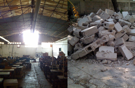 Hatian factory and office, post-quake