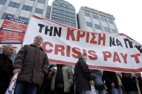 Labor group blockades Athens stock market