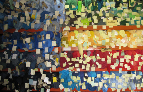 Fabric in a textile factory