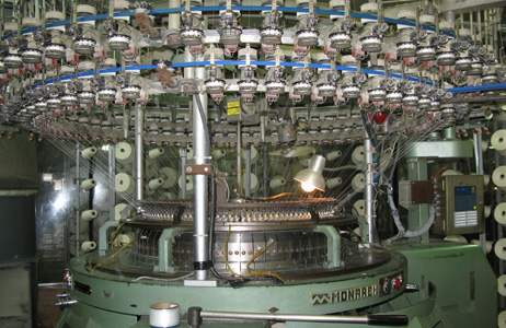 Fabric in a textile factory