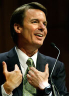 In this March 10, 2009 file photo, former presidential candidate John Edwards answers a student's qu In this March 10, 2009 file photo, former presidential candidate John Edwards answers a student's qu