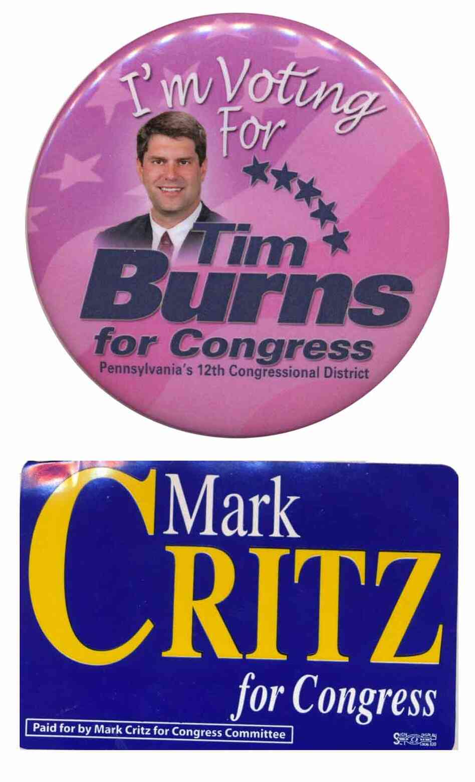 Burns and Critz buttons Burns and Critz buttons