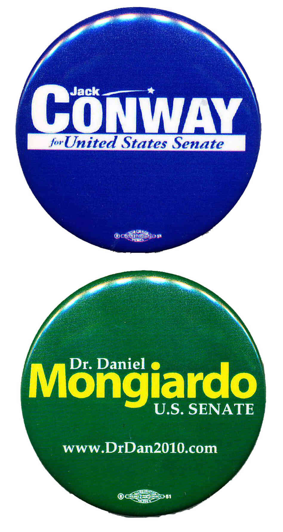 Conway and Mongiardo buttons Conway and Mongiardo buttons
