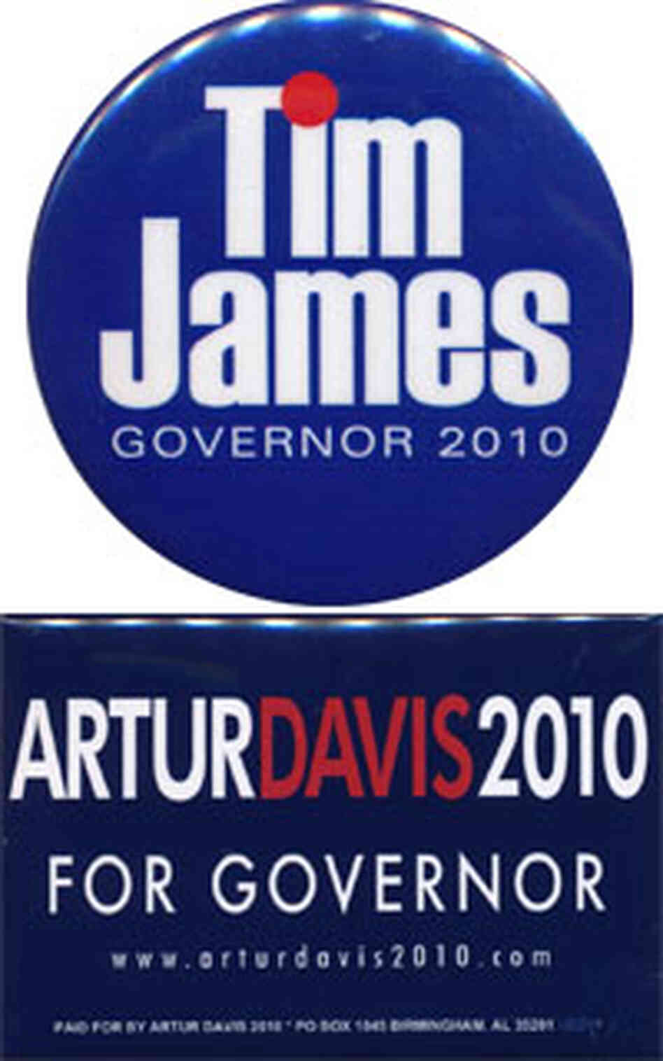 Alabama James and Davis buttons Alabama James and Davis buttons