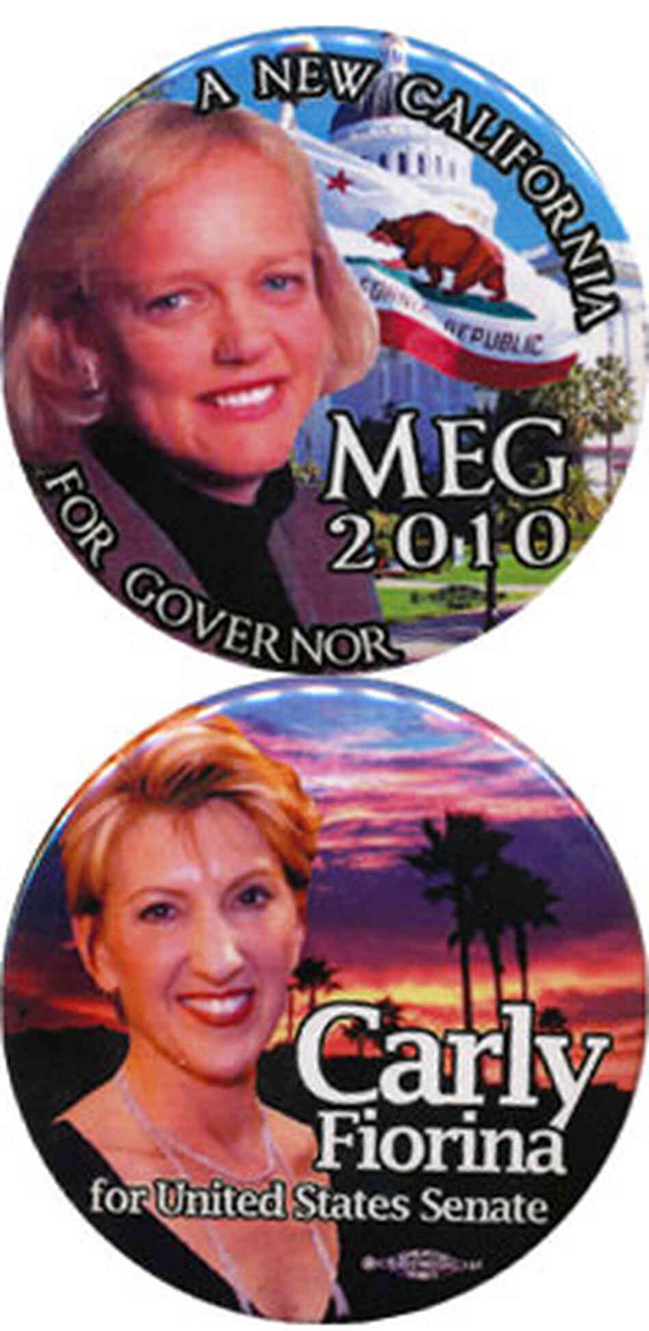 Meg and Carly buttons Meg and Carly buttons