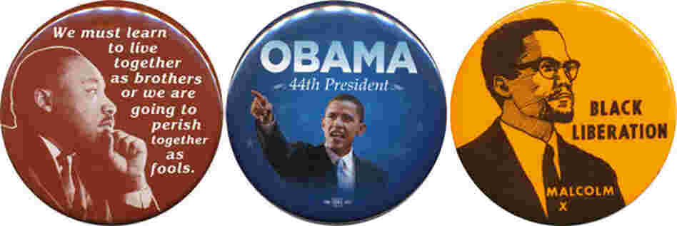 King, Obama, Malcolm X buttons King, Obama, Malcolm X buttons
