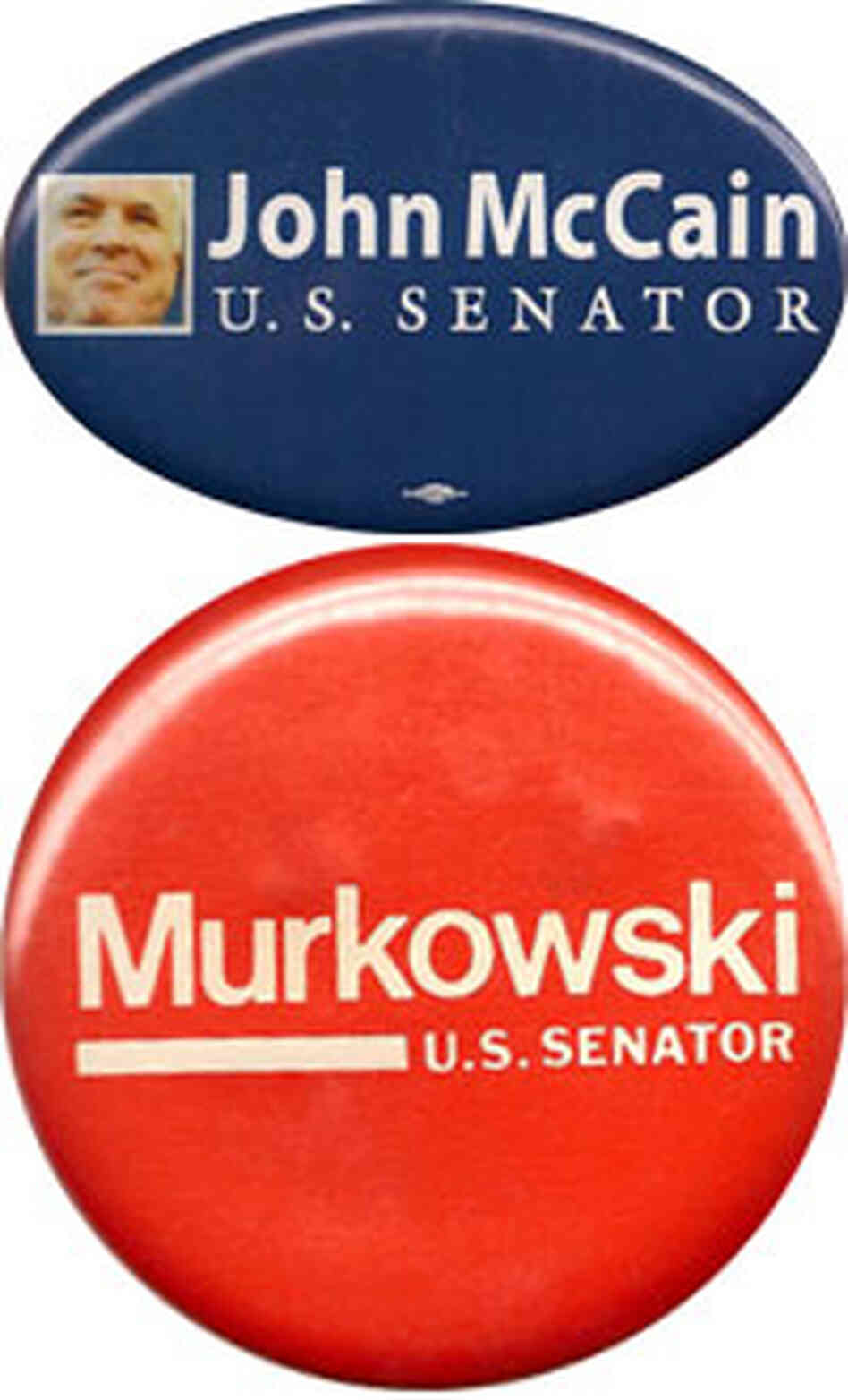 McCain and Murkowski buttons McCain and Murkowski buttons