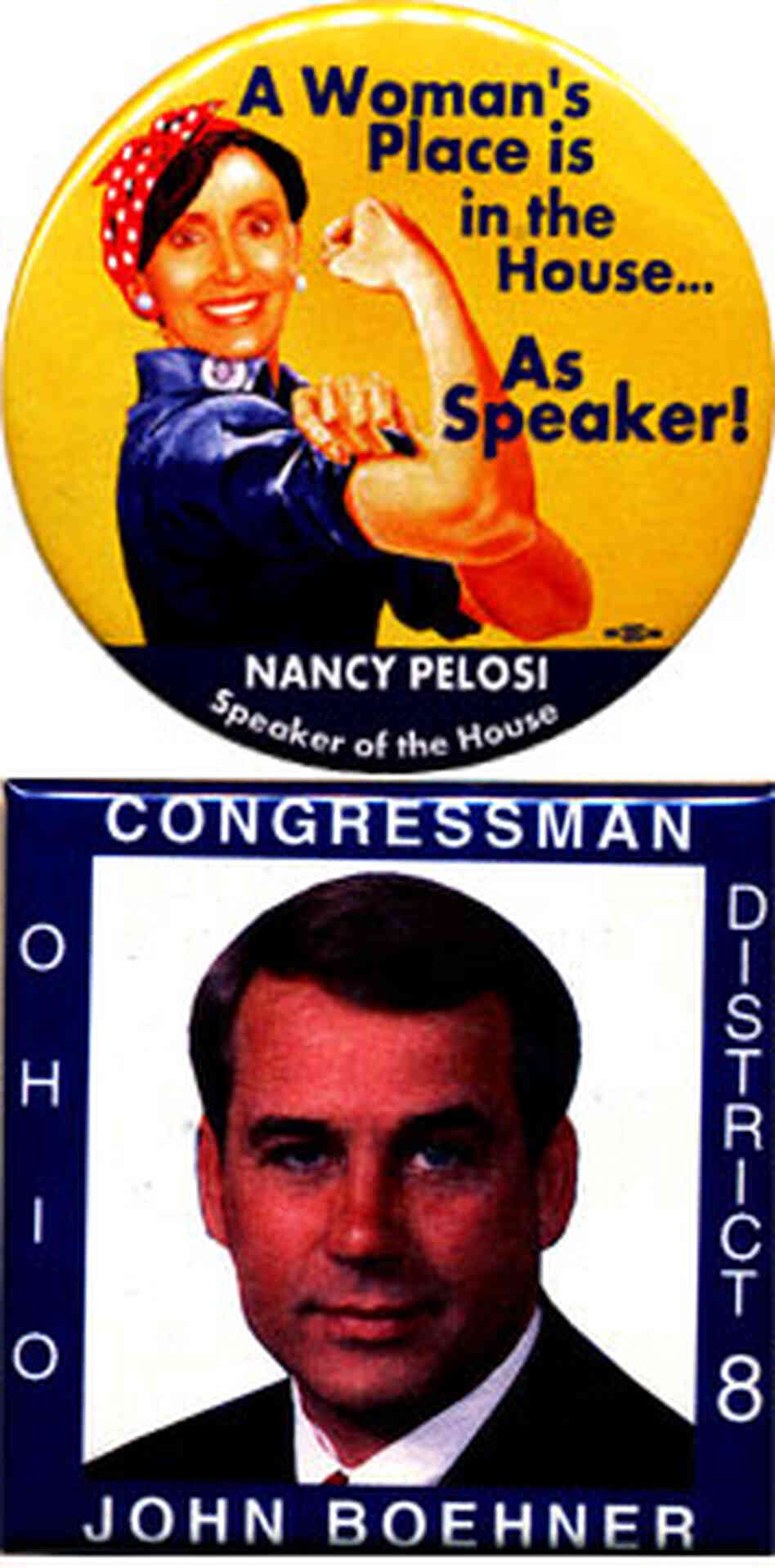 Pelosi and Boehner buttons Pelosi and Boehner buttons