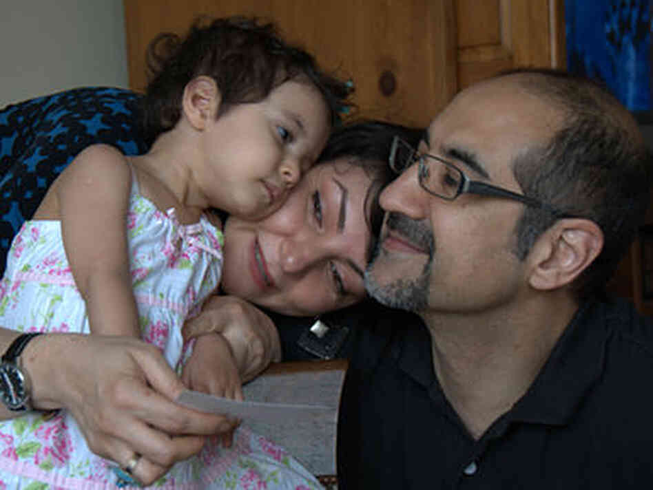 This is a family photo taken prior to Kian's arrest. Tajbaksh is seen here with his wife, Bahar, and This is a family photo taken prior to Kian's arrest. Tajbaksh is seen here with his wife, Bahar, and