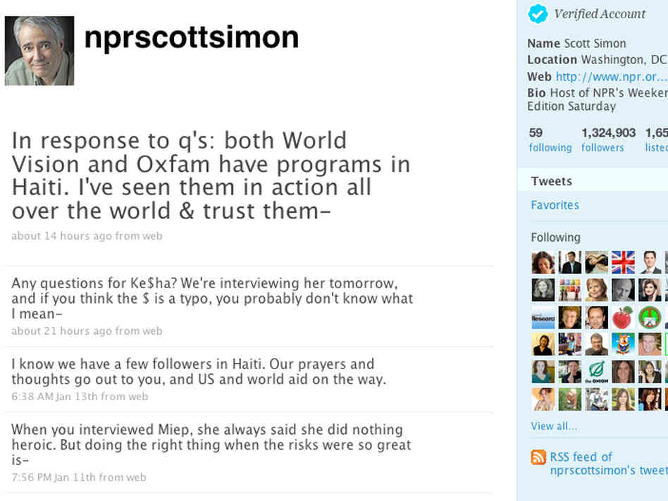 Scott Simon's Twitter page.