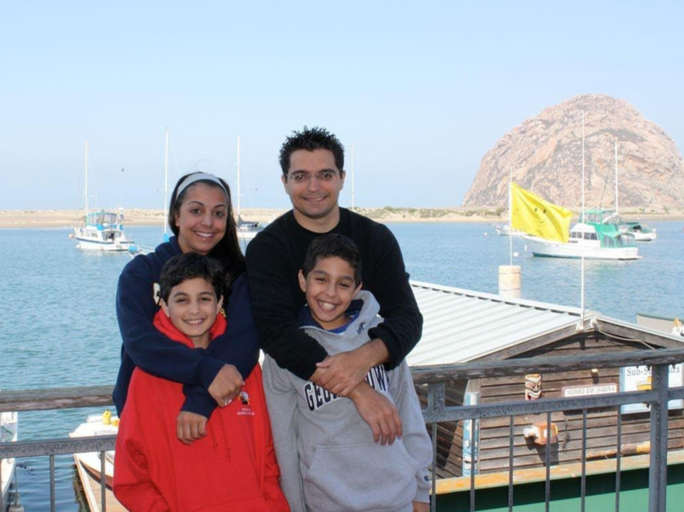 Davar's children in Morro Bay, California August 2009. (From top left: Samira, Saied. From bottom le