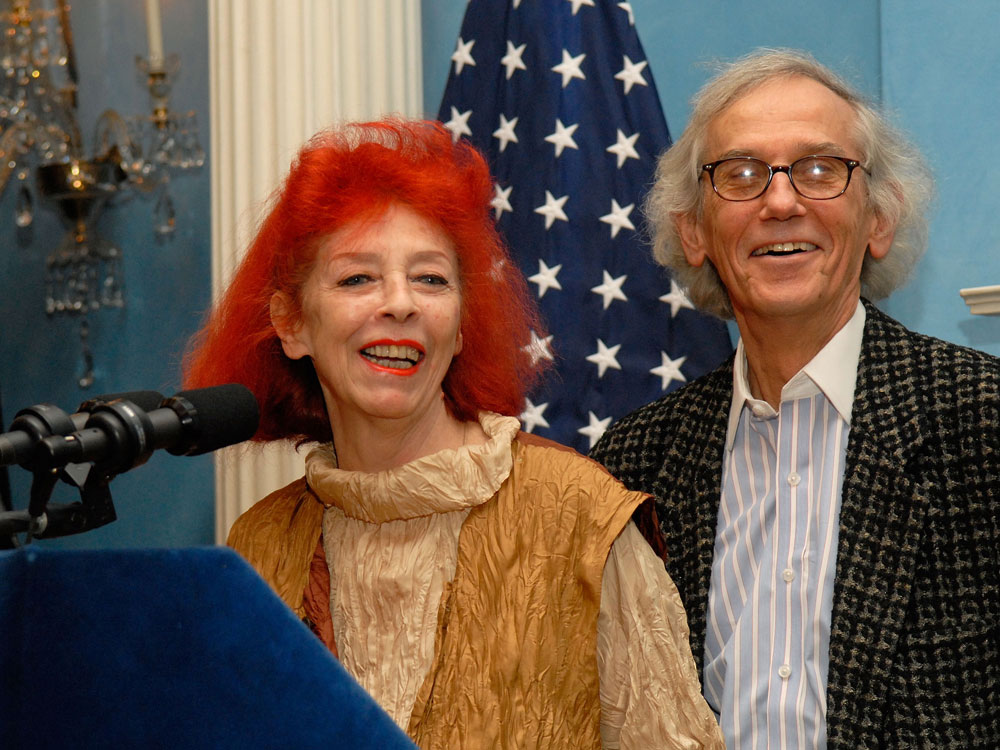 Jeanne-Claude and Christo.