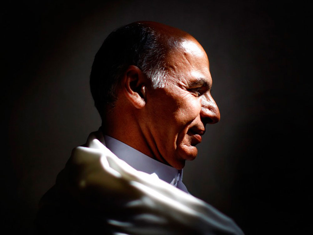 Ashraf Ghan, a former Afghan finance minister, is among the leading challengers to incumbent President Hamid Karzai in their country's Aug. 20 election. He is pictured in his Kabul home. David Gilkey/NPR 