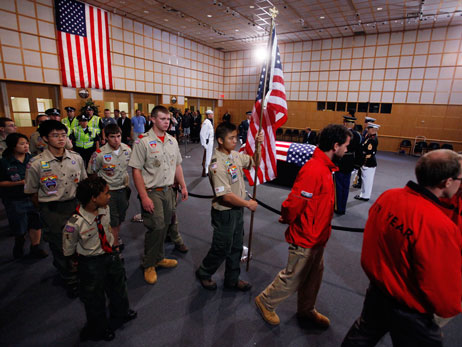 kennedy mouners at JFK library.