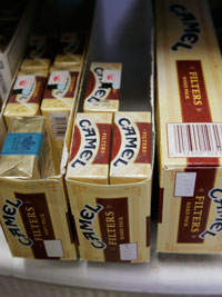 Packs of Camel cigarettes.