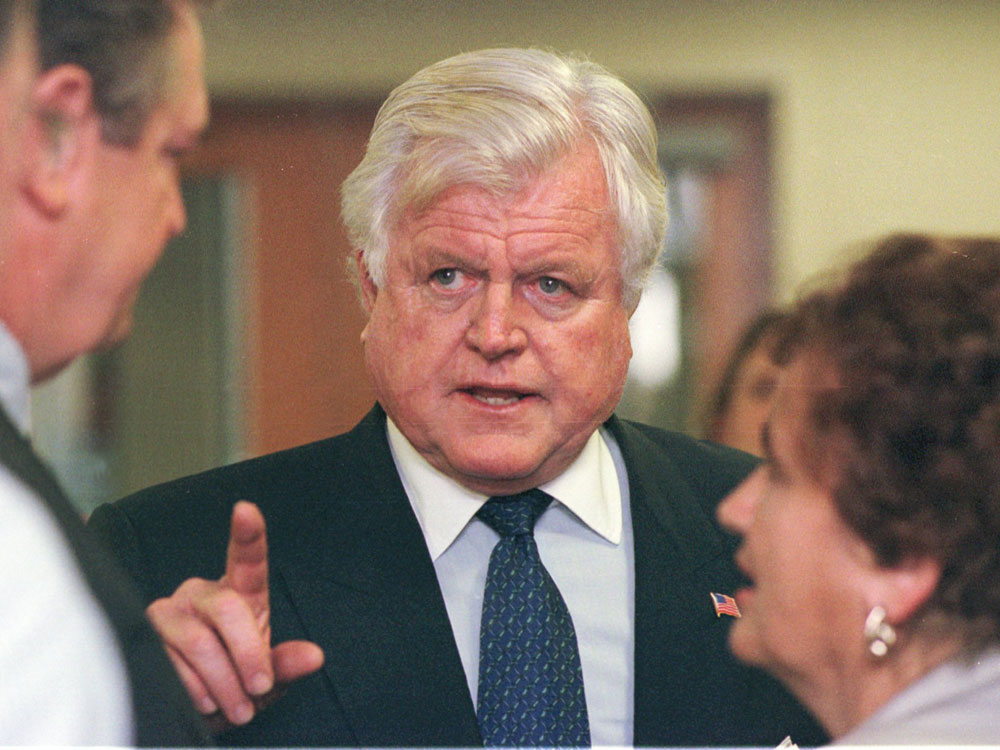 edward kennedy with constituents.
