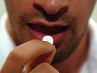 man with aspirin.