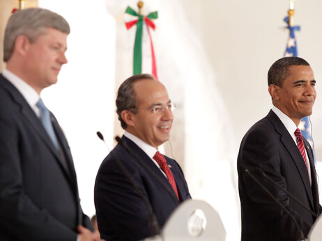 Obama Calderon Harper.