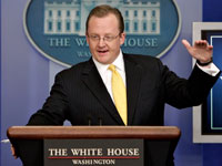 White House Press Secretary Robert Gibbs at Aug. 31, 2009 White House briefing.
