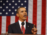 President Barack Obama addressing Congress. Sept. 9, 2009.