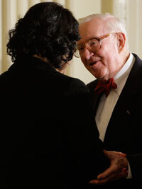 Justices John Paul Stevens and Sonia Sotomayor.