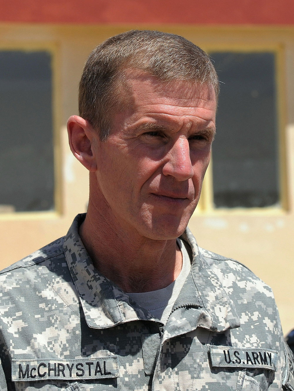 August 21, 2009: Gen. Stanley McChrystal at the Baraki Barak district in Logar Province, Afghanistan. (Manan Vatsyayana/AFP/Getty Images)