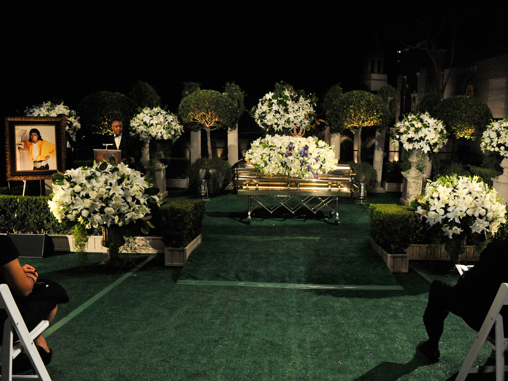 Rev. Al Sharpton speaks at Michael Jackson's funeral service; Glendale Forest Lawn Memorial Park on Sept. 3, 2009 in Glendale, Calif. (AP Photo/The Jackson Family/Harrison Funk)