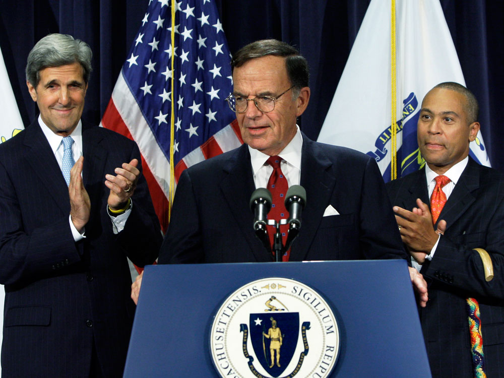 John Kerry, Paul Kirk, Deval Patrick.