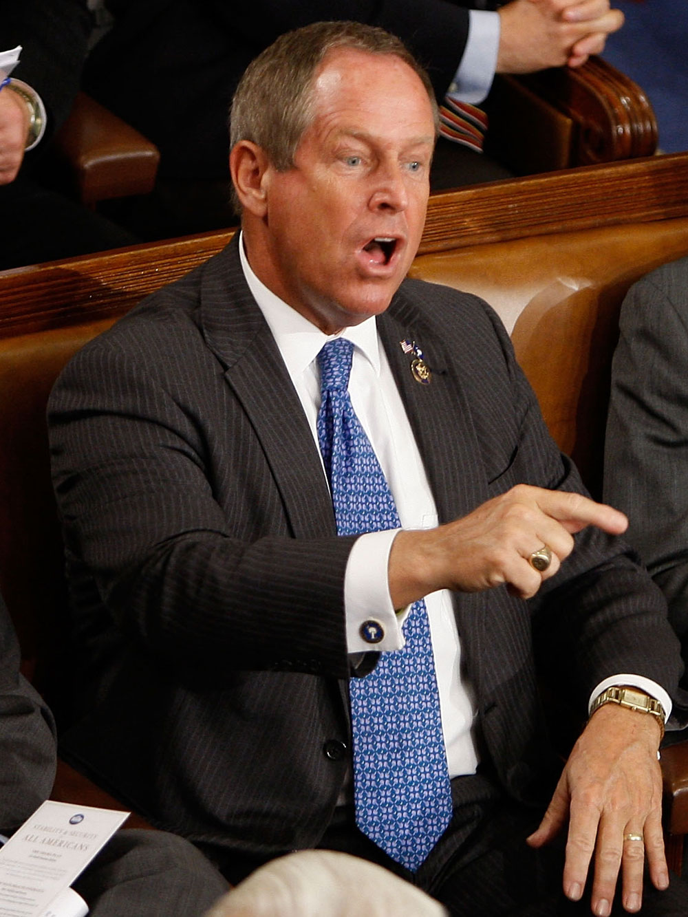 Rep. Joe Wilson shouts 
